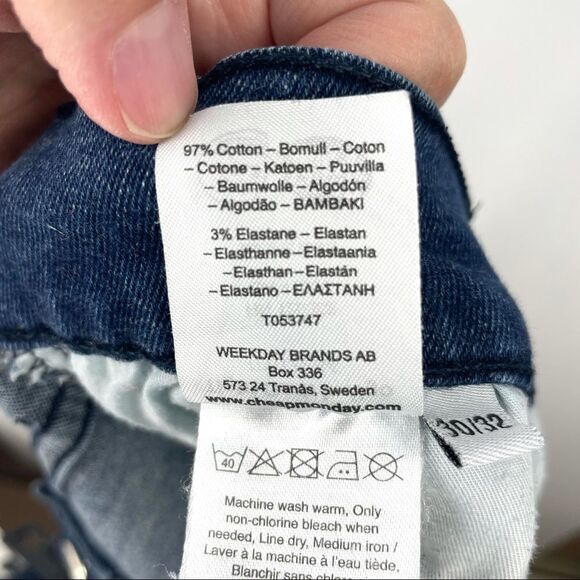 Cheap Monday High Rise Medium Wash Skinny Jeans Size 30 - Picture 10 of 11